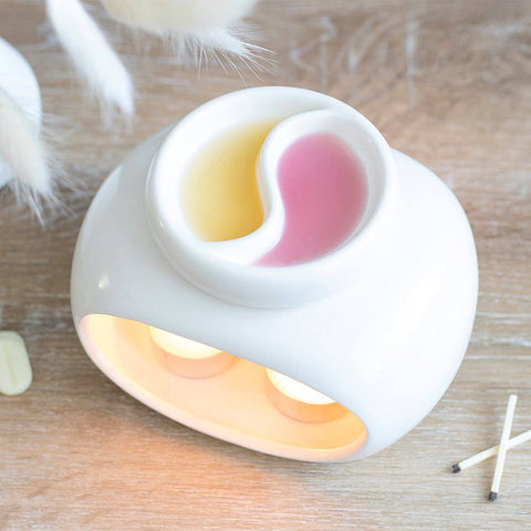 Calentador de cera para wax melts Doble blanco