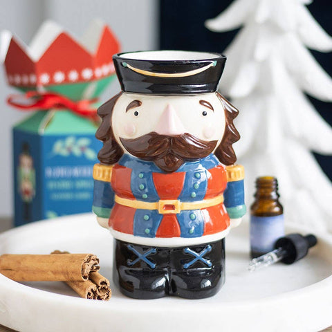 Quemador de Aceite y Calentador de Cera con Forma de Cascanueces de Navidad