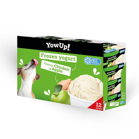 Helado de yogur para perros y gatos sabor pollo con manzana