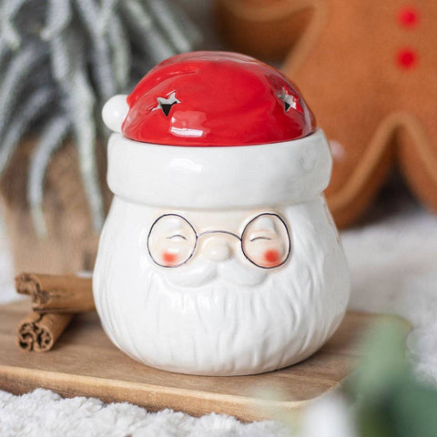 Quemador de Aceite y Calentador de Cera con Forma de Papá Noel para Navidad