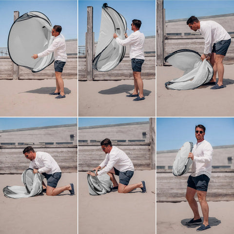 Carpa de Playa Pop-Up – Protección Solar UPF 40+ y Montaje Instantáneo