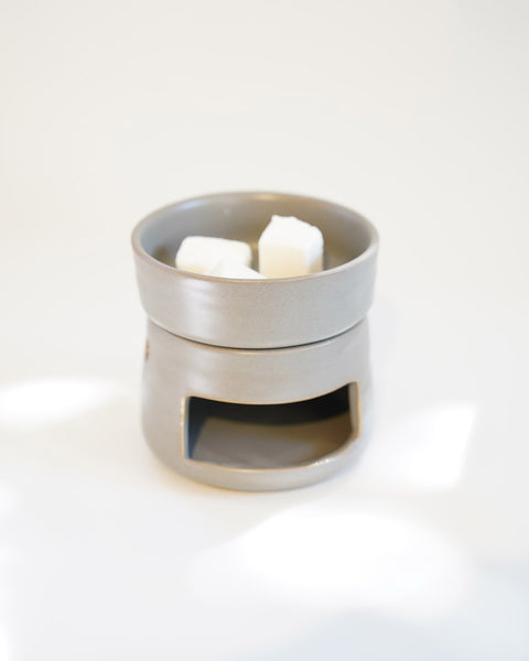 Calentador de cera para wax melts Gris rústico