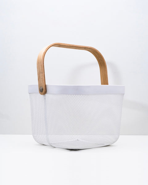 Cesta rejilla blanca