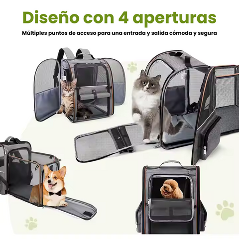 Mochila Transportadora de Mascotas Extensible