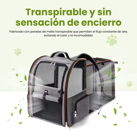 Mochila Transportadora de Mascotas Extensible