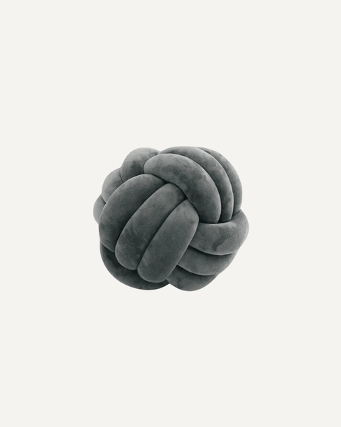 Cojín Nudo Terciopelo gris oscuro - Saocco