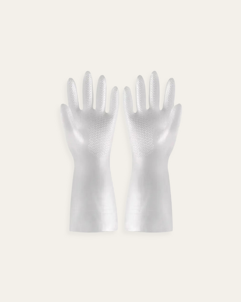 Guantes de limpieza blancos