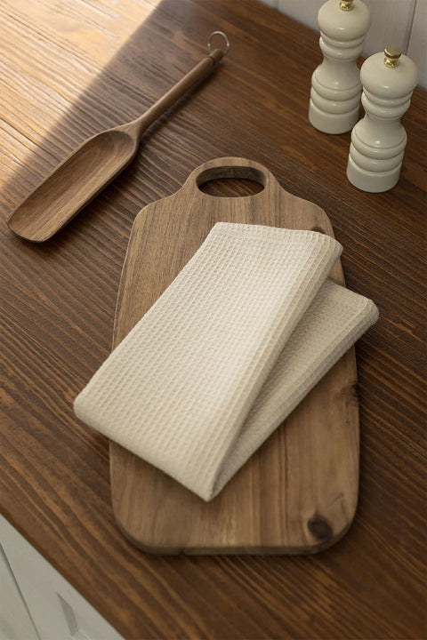 Paño de Cocina en Algodón beige