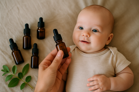 Aceites esenciales seguros para bebés: guía completa 2025