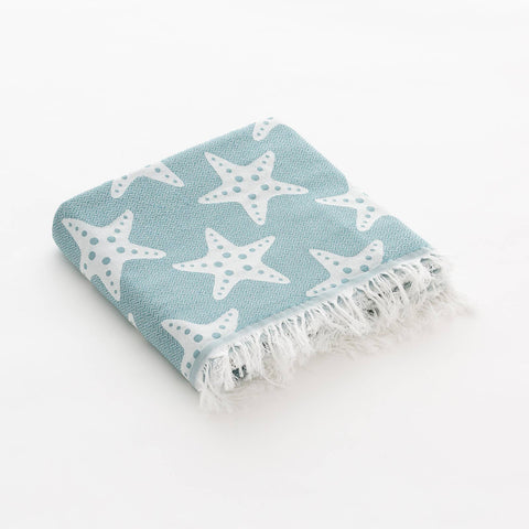 Fouta de Playa Pareo de Algodón Ligero con Flecos CALA