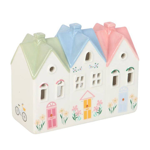 Quemador de conos de incienso y portavelas de té Pastel House