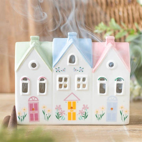 Quemador de conos de incienso y portavelas de té Pastel House