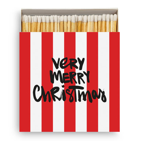 Caja de cerillas grande Very Merry Christmas