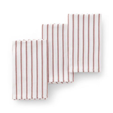 Set 3 paños cocina algodón tacto suave resistente rayas: Beige