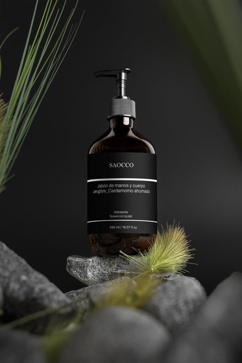 Jabón de manos y cuerpo, Jengibre y cardamomo ahumado