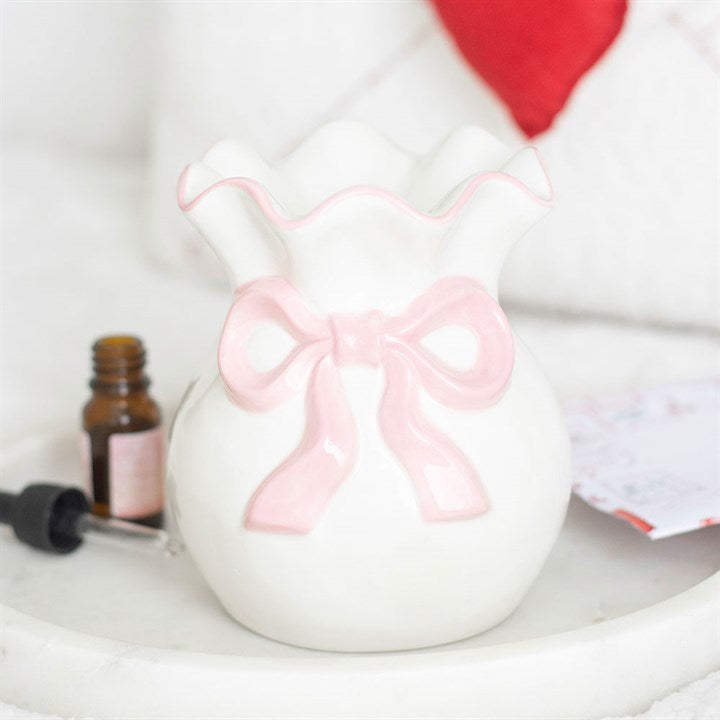 Calentador de Wax Melts Lazo Rosa