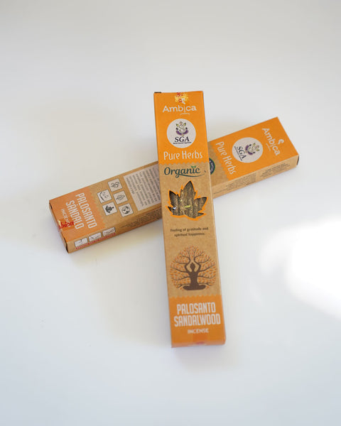 Incienso Orgánico Palo Santo & Sándalo – Pure Herbs