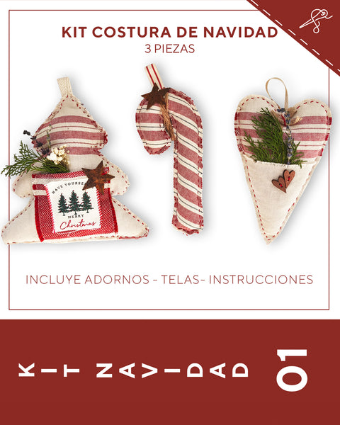 Kit Navidad Costura 01 - Rojos