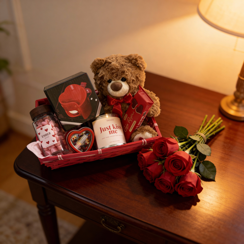 San Valentin Red Basket