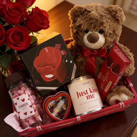 San Valentin Red Basket