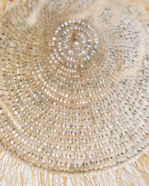 Pantalla colgante de esparto con flecos – Estilo Natura
