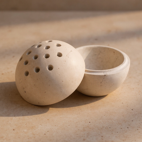 Quemador de Incienso Travertino beige