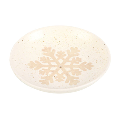 Soporte para Incienso Copo de Nieve Blanco