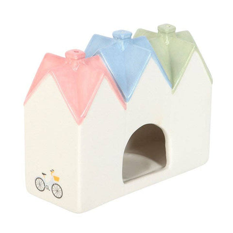 Quemador de conos de incienso y portavelas de té Pastel House