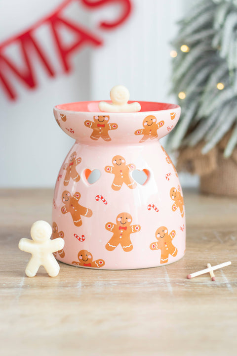 Calentador de cera para wax melts Pan de jengibre navideño