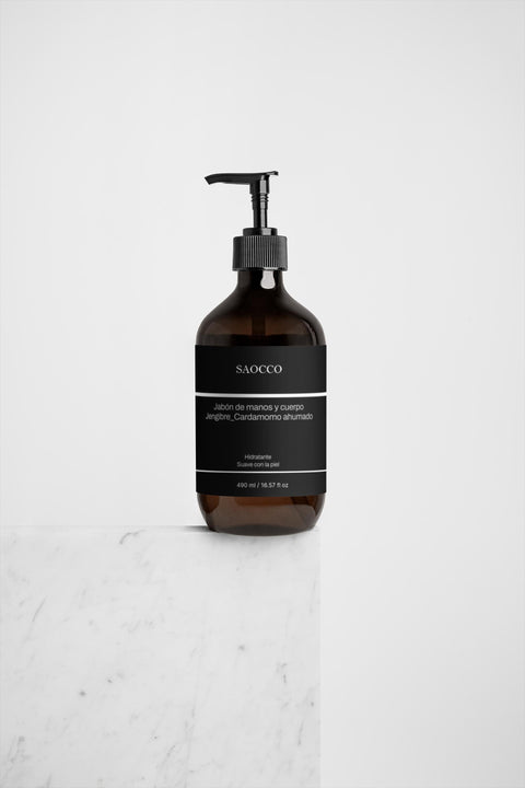 Jabón de manos y cuerpo, Jengibre y cardamomo ahumado